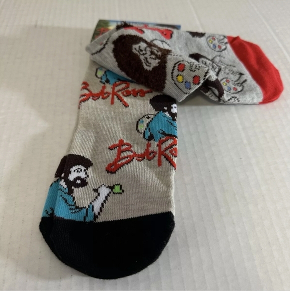 Bob Ross Low Cut Socks 2 Pack Unisex Men’s Size 8-12 Joy Of Painting - Picture 2 of 3